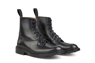 Burford Country Boot - Black Calf - R E Tricker Ltd