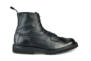 Burford Country Boot - Black Olivvia Deerskin - R E Tricker Ltd