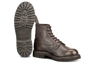 Camilla Derby Boot - Olivvia Deerskin - Brown - R E Tricker Ltd