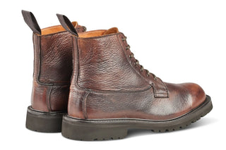 Camilla Derby Boot - Olivvia Deerskin - Chestnut Burnished - R E Tricker Ltd