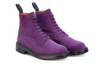 Camilla Derby Boot - Repello Suede - Violetta - R E Tricker Ltd