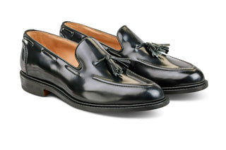 Elton Tassel Loafer - Black Bookbinder - R E Tricker Ltd