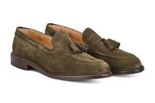 Elton Tassel Loafer - Earth Suede - R E Tricker Ltd