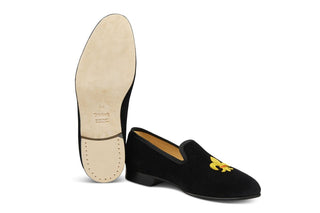 FLEUR DE LYS VELVET SLIPPER - R E Tricker Ltd