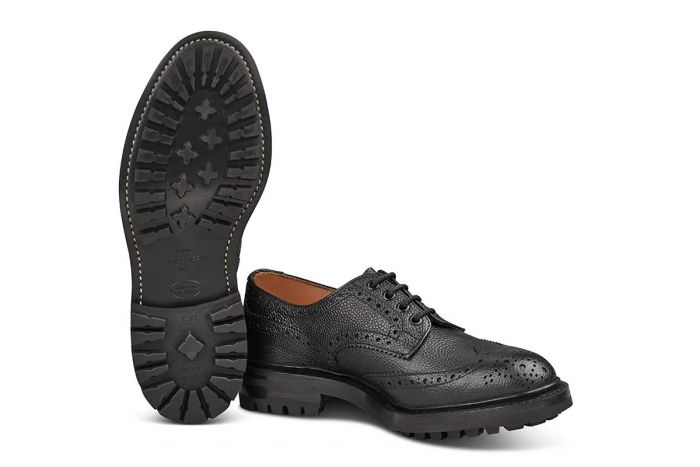 Ilkley Country Shoe Black Scotch Grain – R E Tricker Ltd