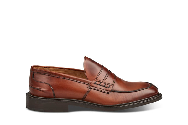 James Penny Loafer - Chestnut Burnished – R E Tricker Ltd display picture 1