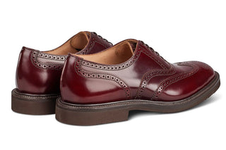 Jeremy Brogue Oxford City Shoe - Burgundy Bookbinder - R E Tricker Ltd