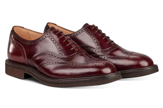 Jeremy Brogue Oxford City Shoe - Burgundy Bookbinder - R E Tricker Ltd