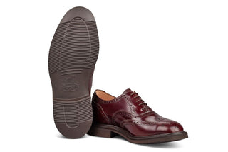 Jeremy Brogue Oxford City Shoe - Burgundy Bookbinder - R E Tricker Ltd