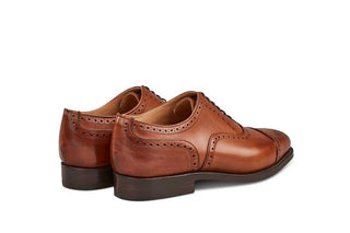 Kensington Toecap Oxford City Shoe - Beechnut Burnished - R E Tricker Ltd