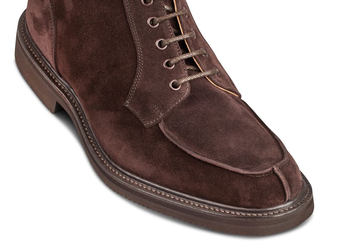 Lawrence Apron Front Derby Boot - Coffee Suede – R E Tricker Ltd