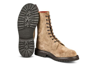 Lucia Super Boot - Visone Suede - R E Tricker Ltd