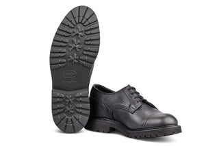 Matlock Country Shoe - Black Olivvia Shrunken Grain - R E Tricker Ltd