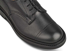 Matlock Country Shoe - Black Scotch Grain (6 Fitting) - R E Tricker Ltd