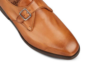 Mayfair Single Buckle Monk Shoe - 1001 Burnished - R E Tricker Ltd