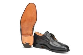 Mayfair Single Buckle Monk Shoe - Black - R E Tricker Ltd