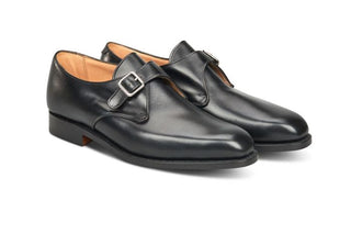 Mayfair Single Buckle Monk Shoe - Black - R E Tricker Ltd