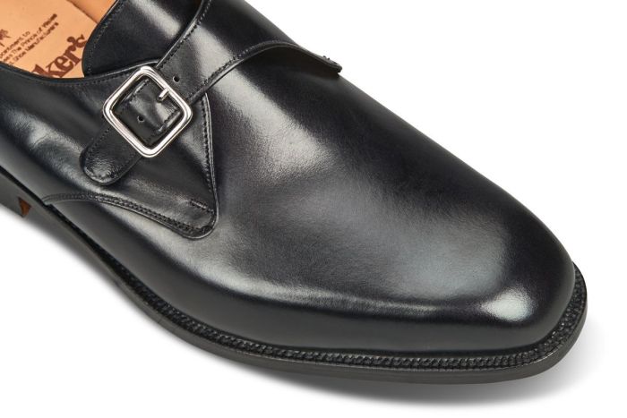 Mayfair Single Buckle Monk Shoe - Black – R E Tricker Ltd