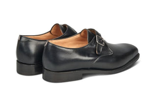 Mayfair Single Buckle Monk Shoe - Black - R E Tricker Ltd