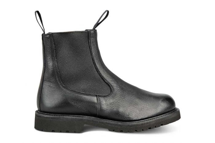 Paula Chelsea Boot Olivvia Deerskin Black – R E Tricker Ltd