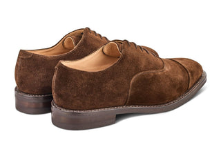 Regent Plain Toecap Oxford City Shoe - Chocolate Repello - R E Tricker Ltd