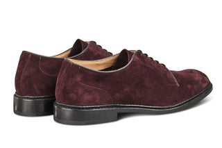 Robert Derby Shoe - Barolo Suede - R E Tricker Ltd