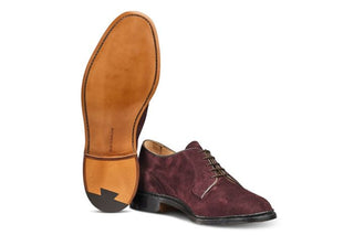 Robert Derby Shoe - Barolo Suede - R E Tricker Ltd