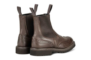 Silvia Country Dealer Boot - Olivvia Deerskin - Brown - R E Tricker Ltd