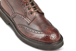 Stephy Brogue Boot - Olivvia Deerskin - Chestnut Burnished - R E Tricker Ltd