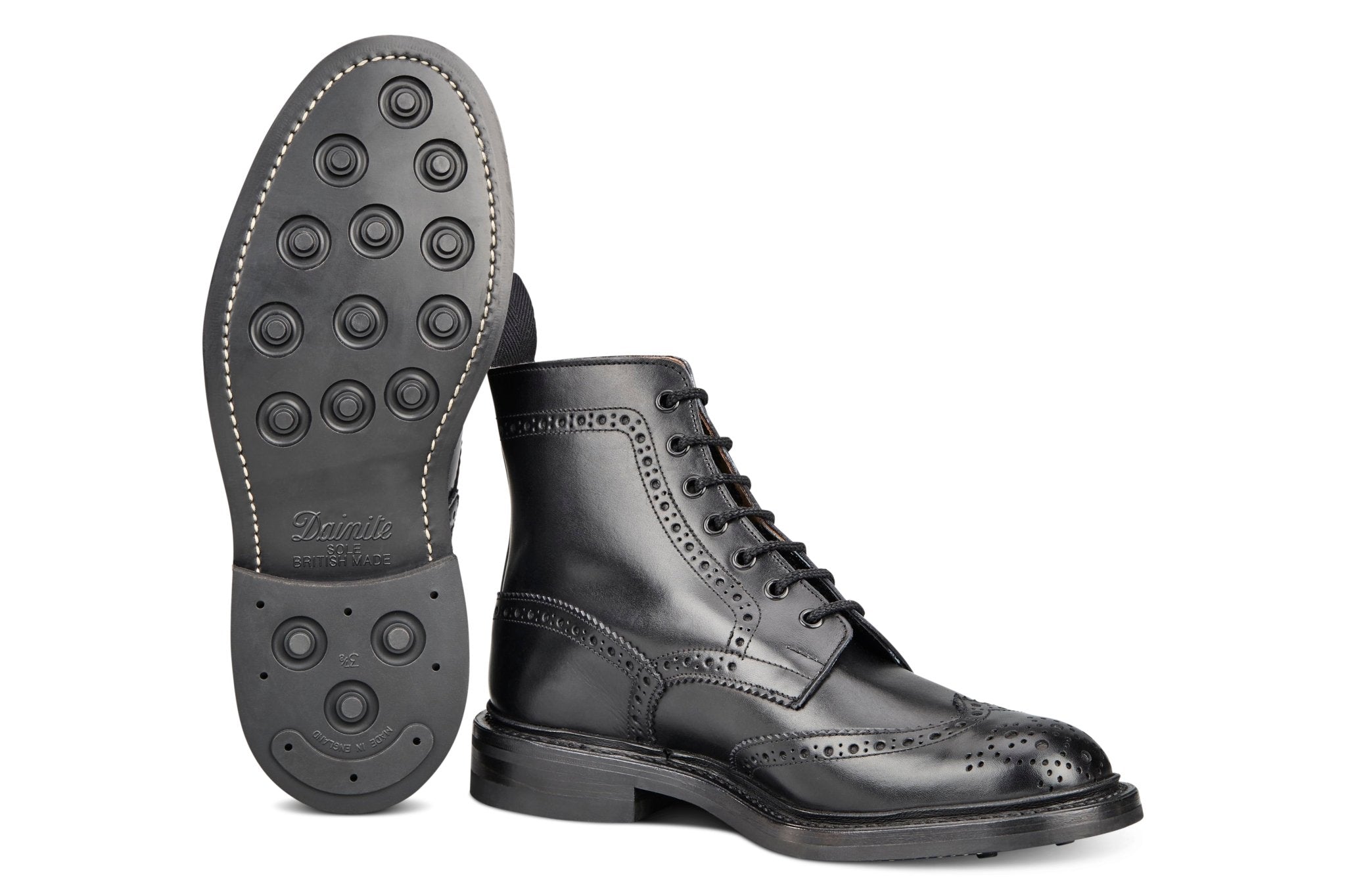 Mens Shoes Trickers Shoes London STOW COUNTRY BOOT BLACK – R E