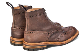Stow Country Boot - Brown Scotch Grain - R E Tricker Ltd