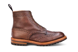 Stow Country Boot - Brown Scotch Grain - R E Tricker Ltd