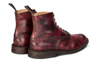 Stow Country Boot - Burgundy Museum - R E Tricker Ltd