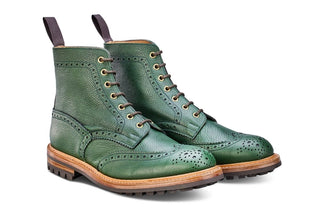 Stow Country Boot - Green Scotch Grain - R E Tricker Ltd