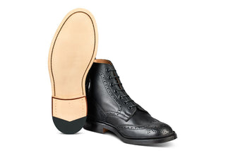 Stow Country Boot - Lightweight - Black Muflone - R E Tricker Ltd