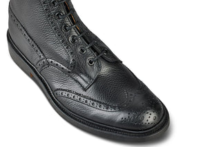 Stow Country Boot - Lightweight - Black Muflone - R E Tricker Ltd