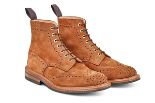 Stow Country Boot - Whisky Hydro Nubuck - R E Tricker Ltd