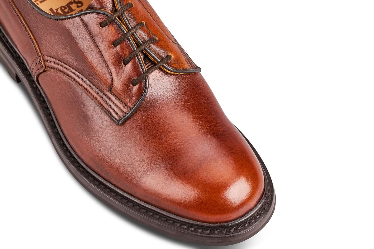 Woodstock Plain Derby Country Shoe Caramel Kudu – R E Tricker Ltd