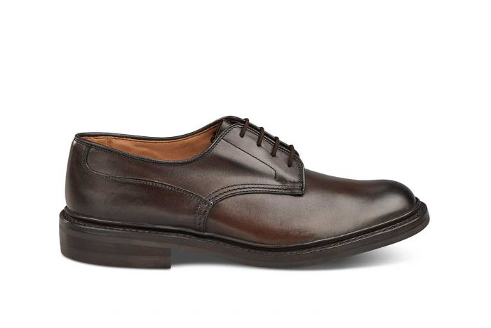 Woodstock Plain Derby Shoe Espresso Burnished R E Tricker Ltd